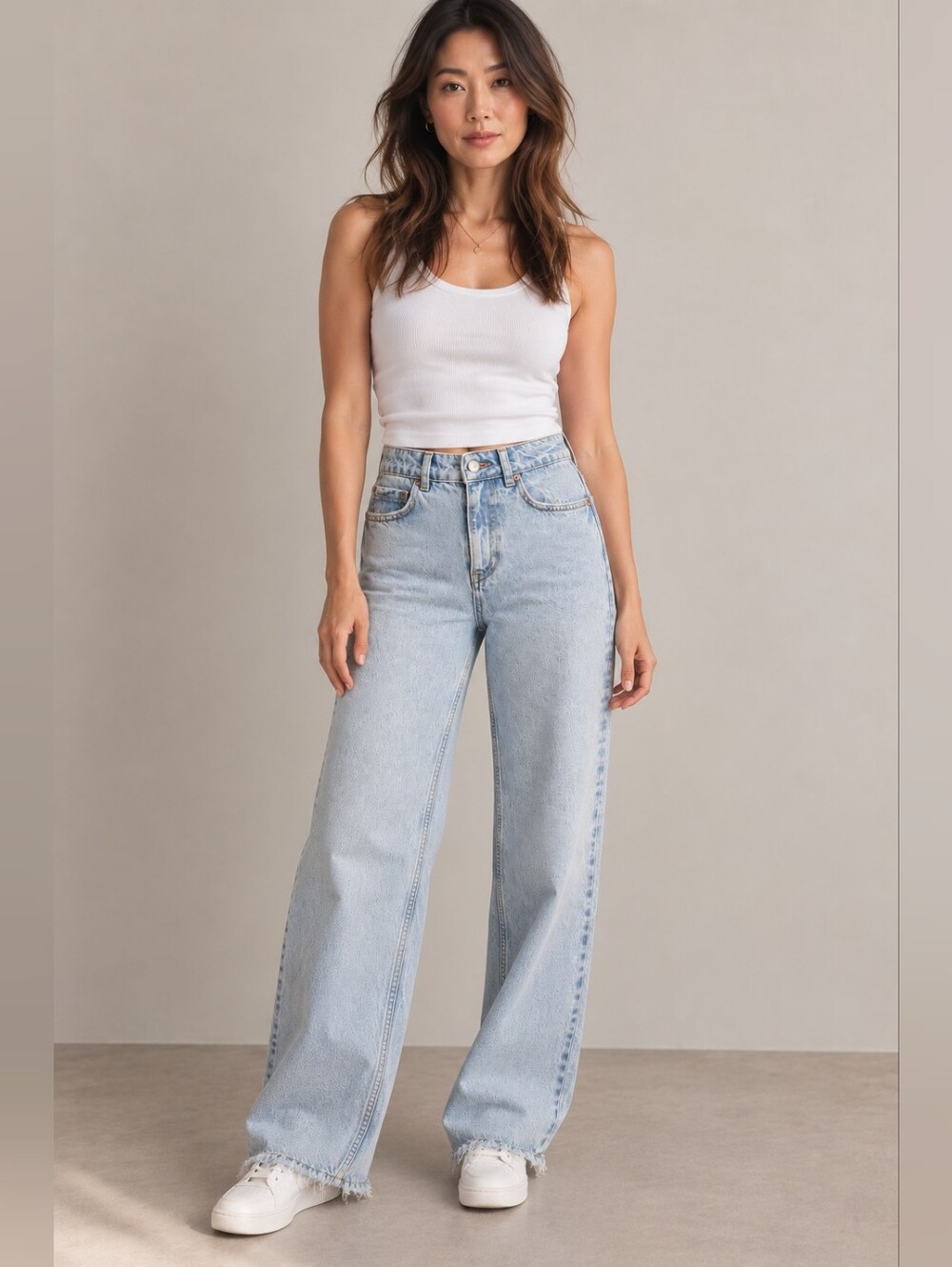 ZARA High Rise Light Wash Wide Leg Jeans – Size 0